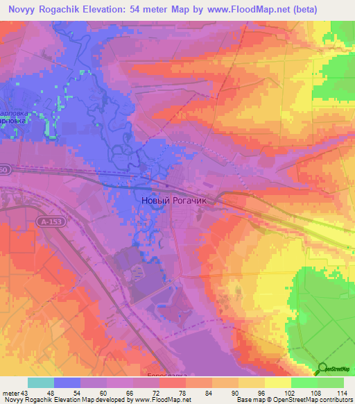 Novyy Rogachik,Russia Elevation Map