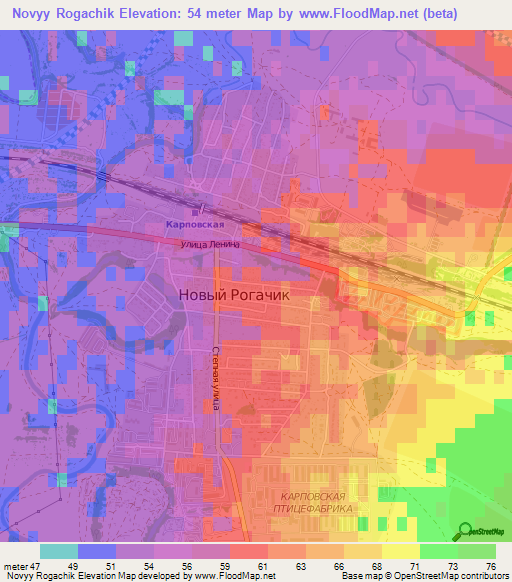 Novyy Rogachik,Russia Elevation Map