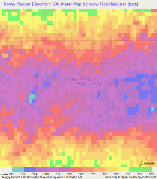 Novyy Redant,Russia Elevation Map