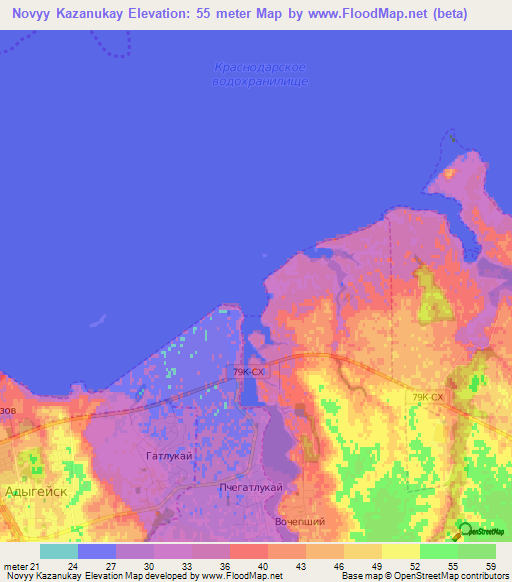 Novyy Kazanukay,Russia Elevation Map