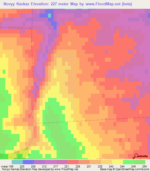 Novyy Kavkaz,Russia Elevation Map