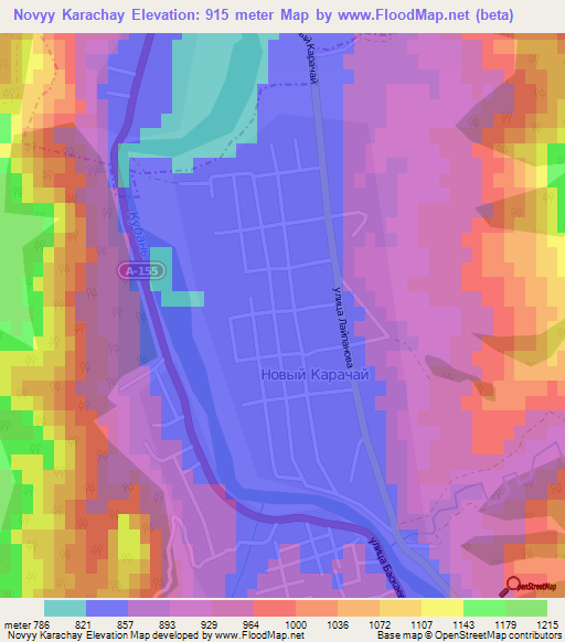 Novyy Karachay,Russia Elevation Map