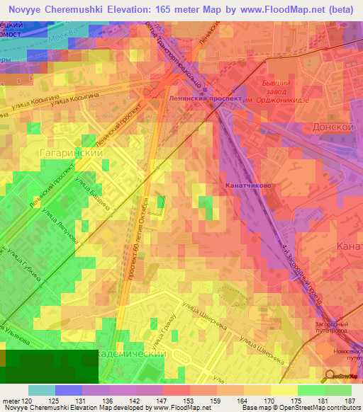 Novyye Cheremushki,Russia Elevation Map