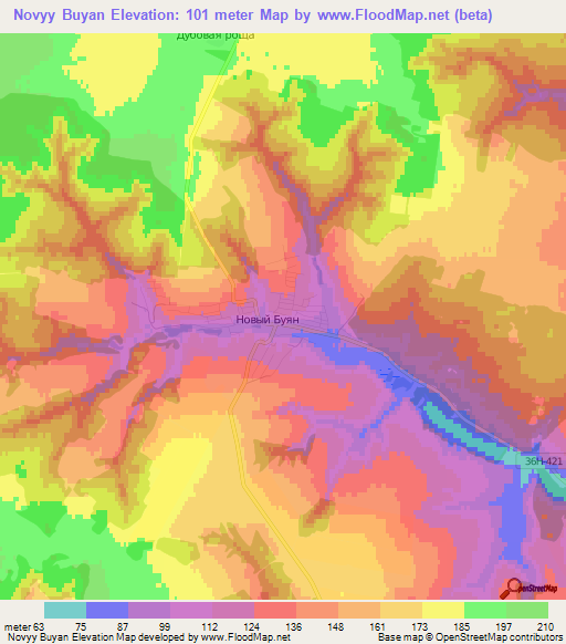 Novyy Buyan,Russia Elevation Map