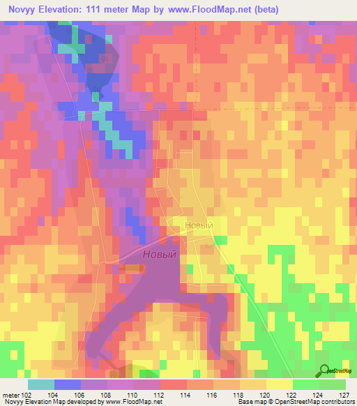 Novyy,Russia Elevation Map