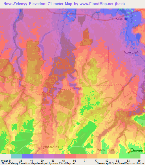 Novo-Zelenyy,Russia Elevation Map