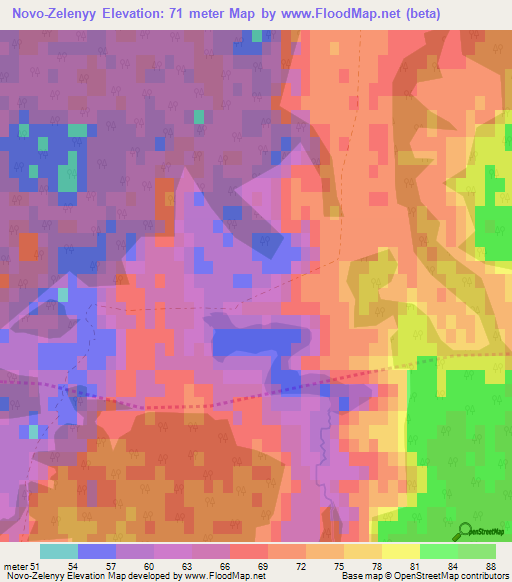 Novo-Zelenyy,Russia Elevation Map