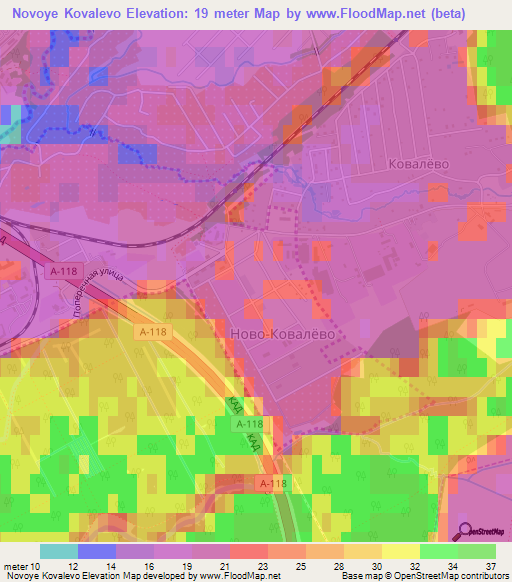 Novoye Kovalevo,Russia Elevation Map