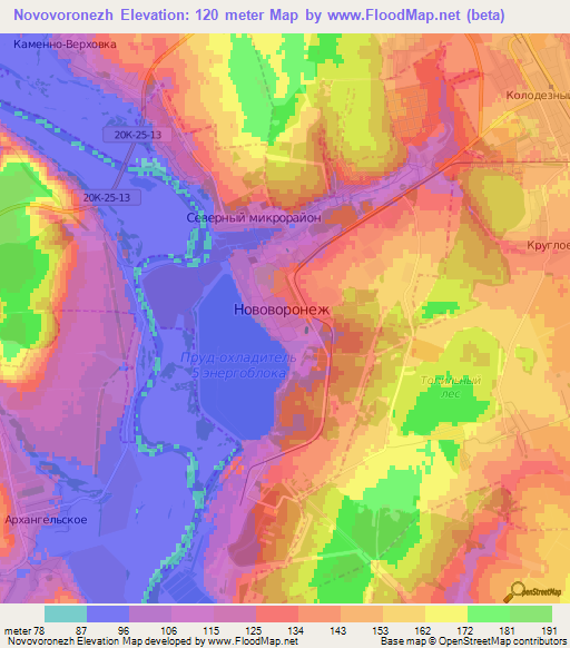 Novovoronezh,Russia Elevation Map