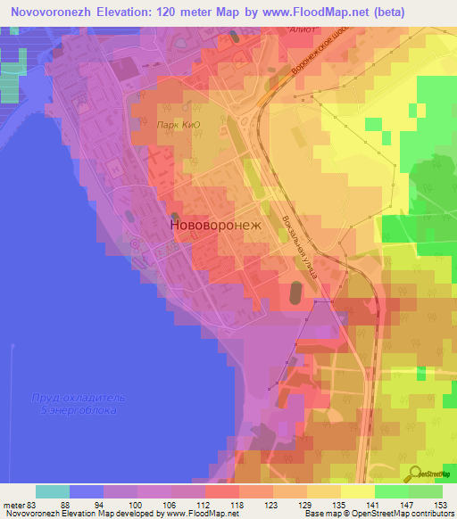 Novovoronezh,Russia Elevation Map