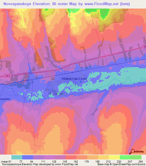 Novospasskoye,Russia Elevation Map