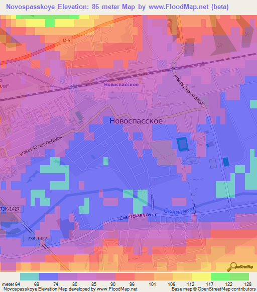 Novospasskoye,Russia Elevation Map