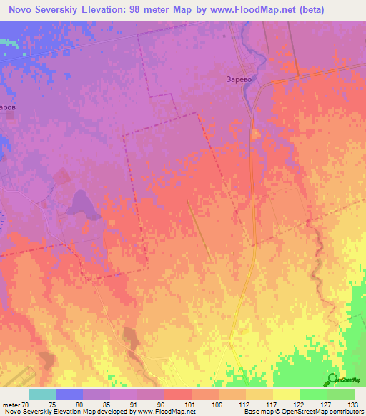 Novo-Severskiy,Russia Elevation Map