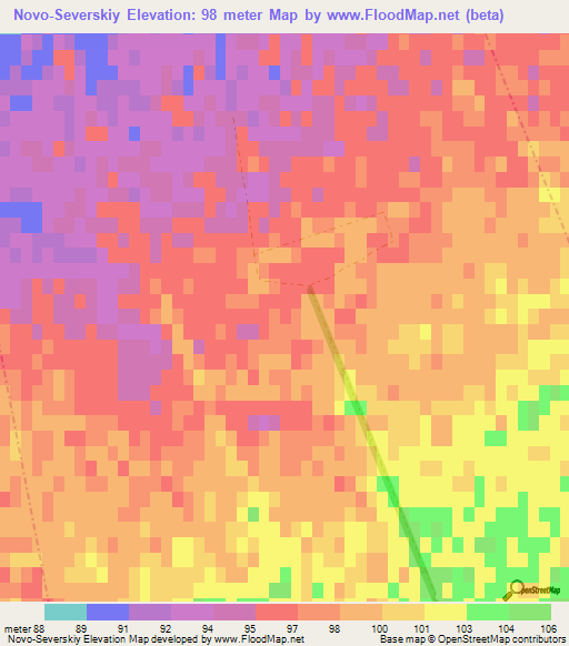 Novo-Severskiy,Russia Elevation Map