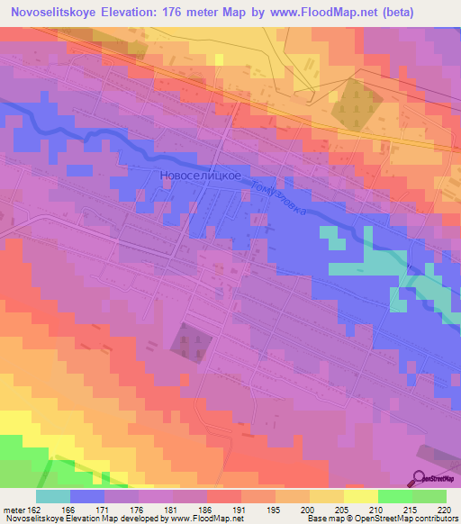 Novoselitskoye,Russia Elevation Map