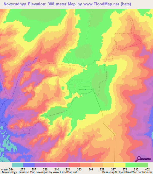 Novorudnyy,Russia Elevation Map