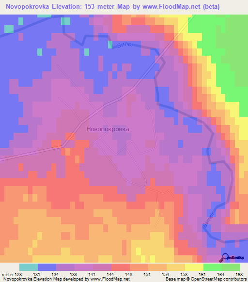 Novopokrovka,Russia Elevation Map