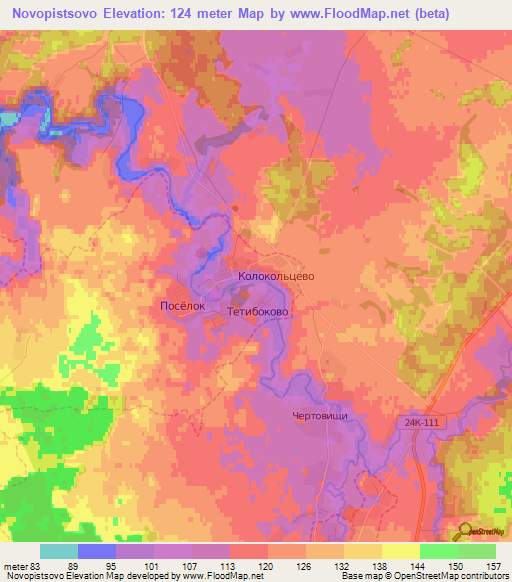 Novopistsovo,Russia Elevation Map