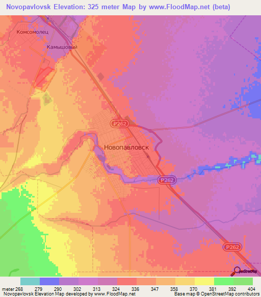 Novopavlovsk,Russia Elevation Map