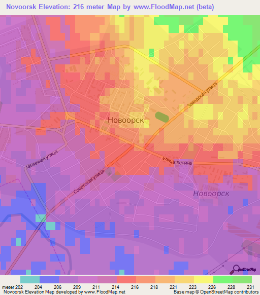 Novoorsk,Russia Elevation Map