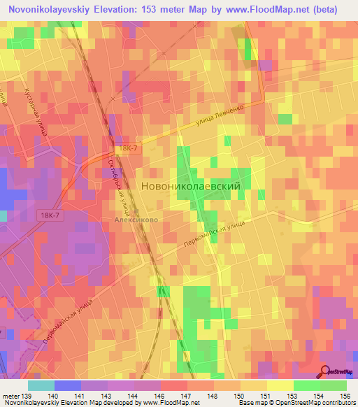 Novonikolayevskiy,Russia Elevation Map
