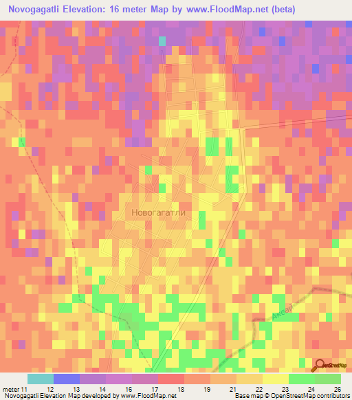 Novogagatli,Russia Elevation Map