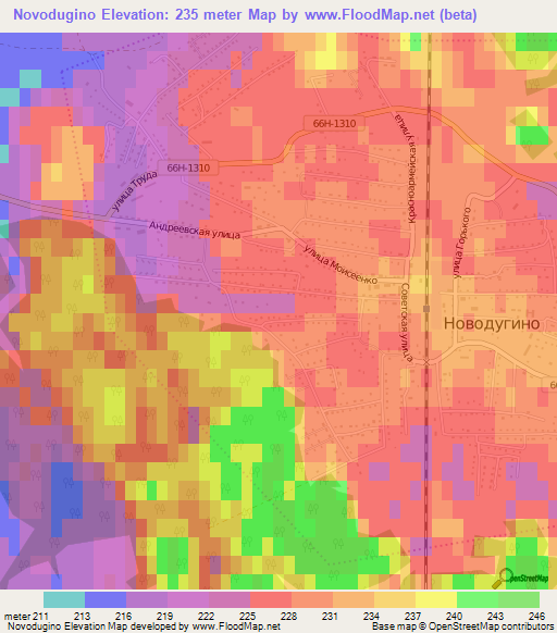 Novodugino,Russia Elevation Map