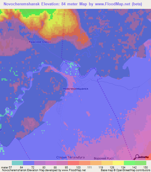 Novocheremshansk,Russia Elevation Map