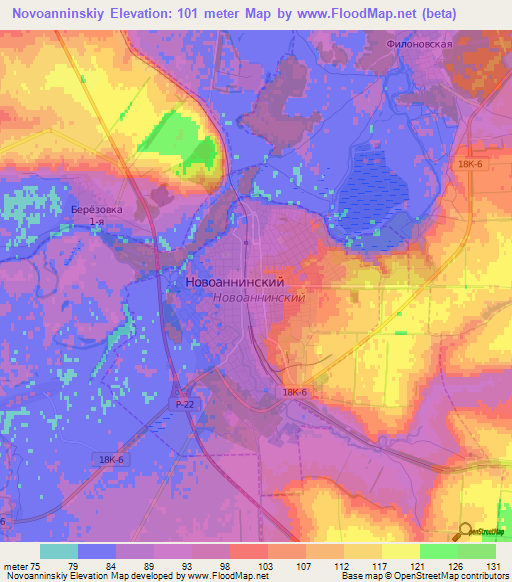 Novoanninskiy,Russia Elevation Map