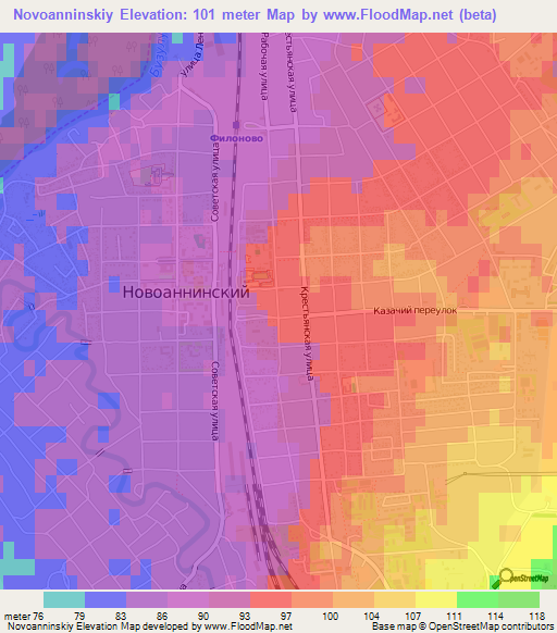 Novoanninskiy,Russia Elevation Map