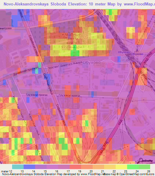 Novo-Aleksandrovskaya Sloboda,Russia Elevation Map