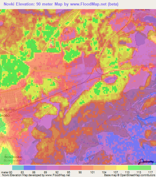 Novki,Russia Elevation Map