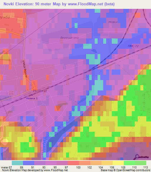 Novki,Russia Elevation Map