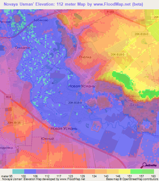 Novaya Usman',Russia Elevation Map