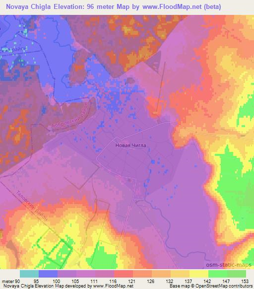 Novaya Chigla,Russia Elevation Map