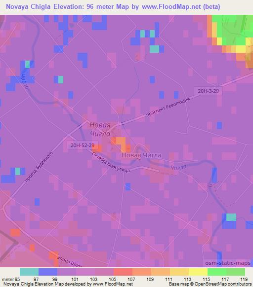 Novaya Chigla,Russia Elevation Map