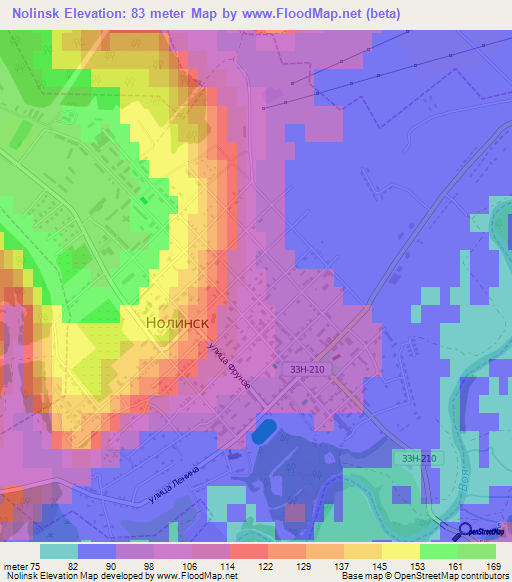 Nolinsk,Russia Elevation Map