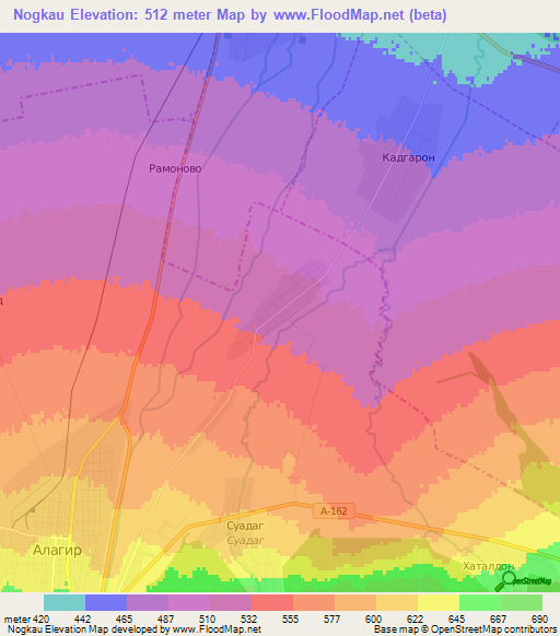 Nogkau,Russia Elevation Map