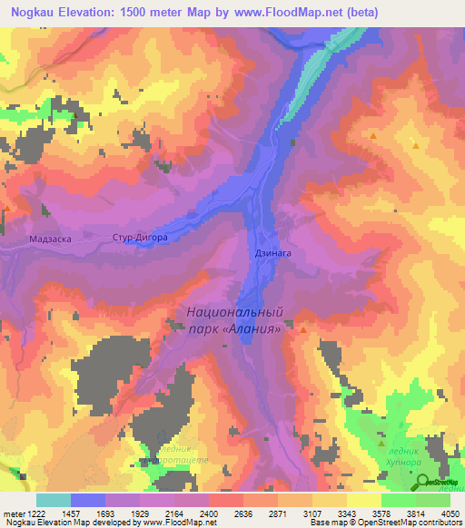 Nogkau,Russia Elevation Map