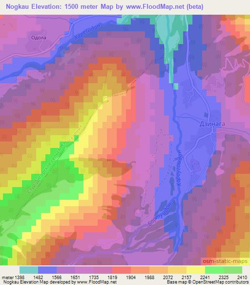 Nogkau,Russia Elevation Map