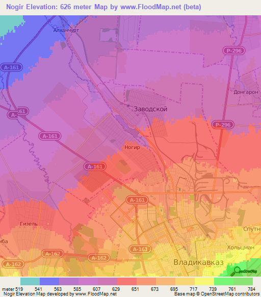 Nogir,Russia Elevation Map