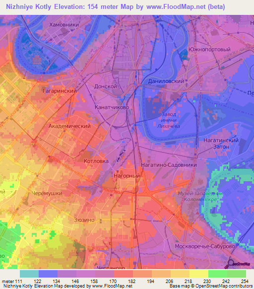 Nizhniye Kotly,Russia Elevation Map