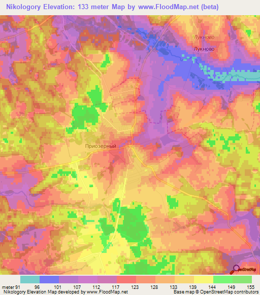 Nikologory,Russia Elevation Map