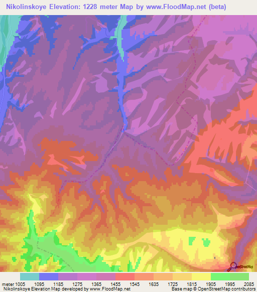 Nikolinskoye,Russia Elevation Map