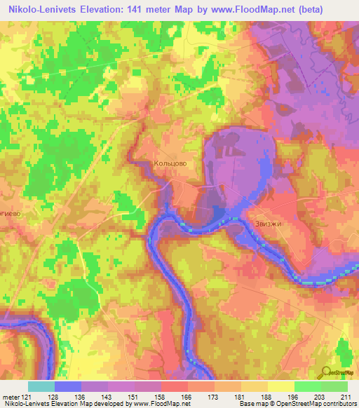 Nikolo-Lenivets,Russia Elevation Map