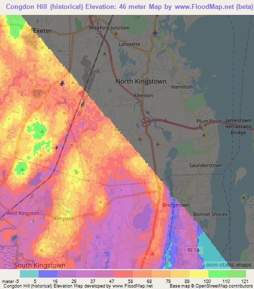 Congdon Hill (historical),US Elevation Map