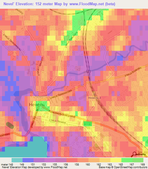 Nevel',Russia Elevation Map