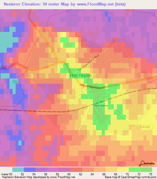 Nesterov,Russia Elevation Map