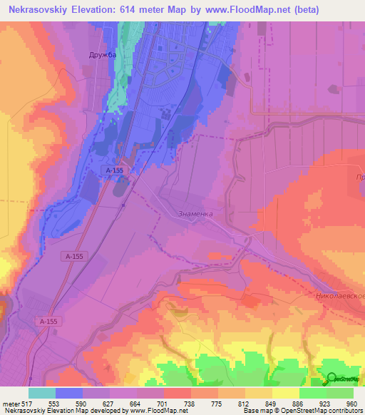 Nekrasovskiy,Russia Elevation Map