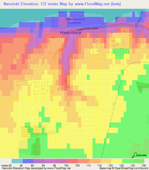 Navoloki,Russia Elevation Map